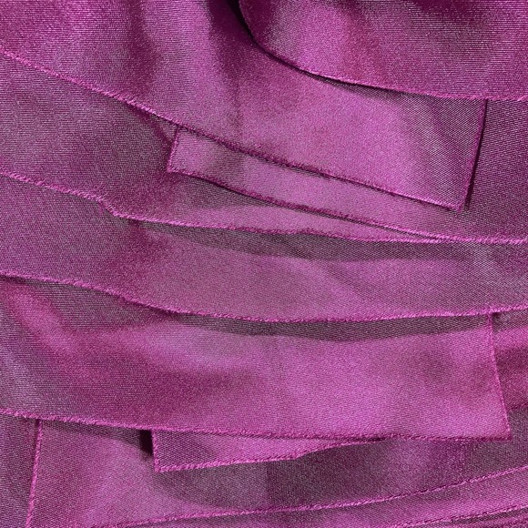 bebe‎ Womens Fuschia Hot Pink One Shoulder Tiered Bodycon Dress Size S - Picture 5 of 8